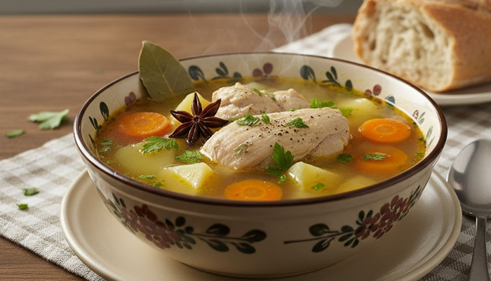 Sop ayam kentang wortel