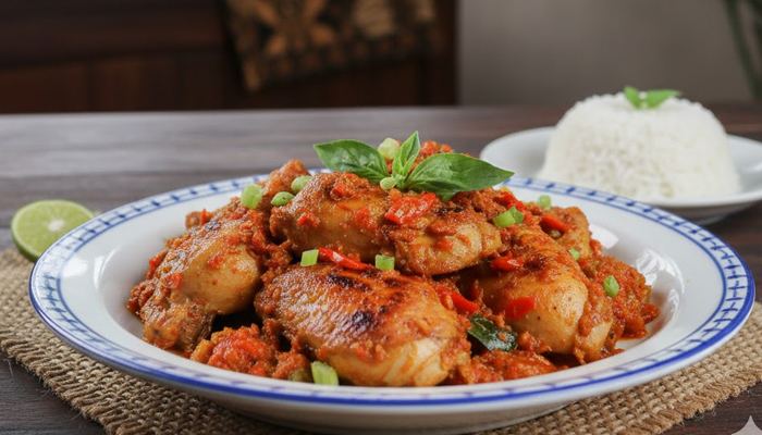 Ayam kampung rica-rica.