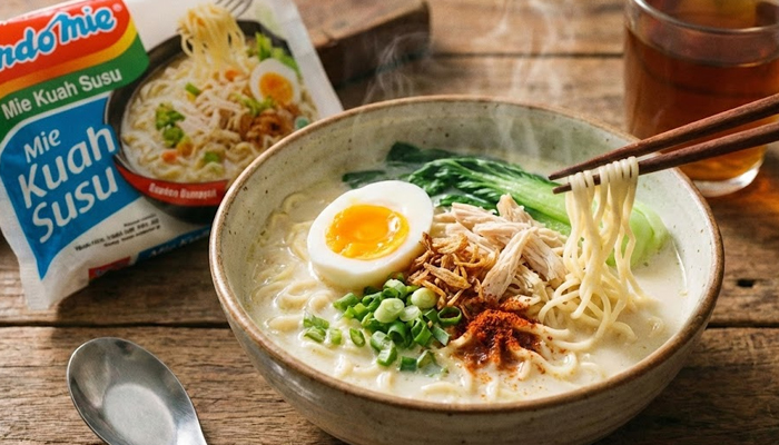 Indomie kuah susu