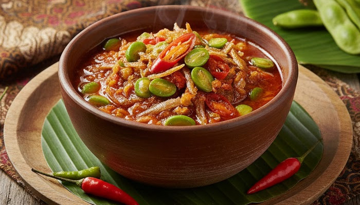 Sambal teri pete.