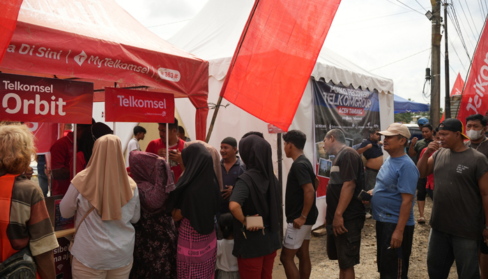 Telkomsel Perkuat Konektivitas Huntara Aceh Tamiang