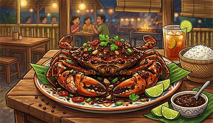 kepiting bakar lada hitam