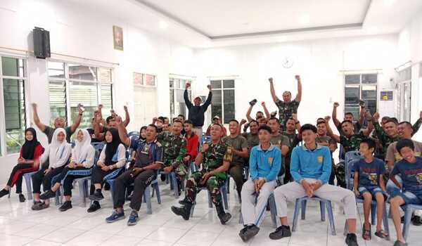 Nobar Piala Dunia 2026 Jadi Ajang Perkuat Kemanunggalan TNI-Rakyat di Kodim 0203/Langkat