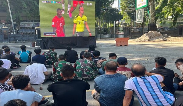 Kodim 0201/Medan Gelar Nobar Piala Dunia 2026, Perkuat Kebersamaan dan Dukung UMKM