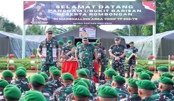 Pangdam I/Bukit Barisan Tekankan Profesionalisme Prajurit Saat Kunker ke Yonif TP 905/Tuan Syah