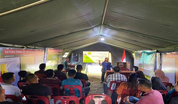 Satgas TMMD ke-130 Gandeng Dinas Pertanian, Petani Pakpak Bharat Dibekali Teknik Budi Daya