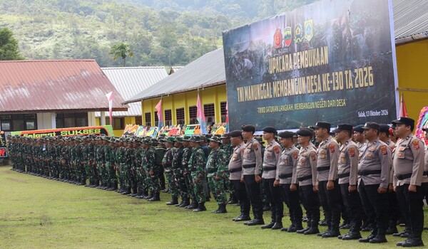 Satukan Langkah Membangun Negeri dari Desa, Kodim 0206/Dairi Resmi Buka TMMD ke-130 di Pakpak Bharat