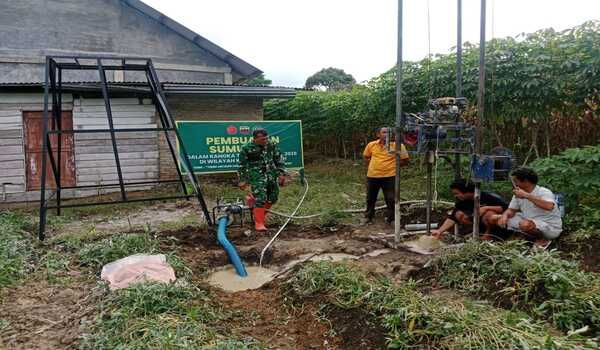 Air Bersih untuk Rumah Ibadah, Satgas TMMD ke-130 Bangun Sumur Bor di GPDI Sion Panjaratan
