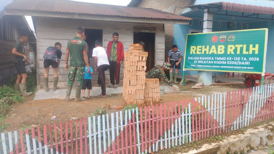 Satgas TMMD ke-130 Kodim 0206/Dairi Bangun Harapan Baru Ibu Temsi Berutu