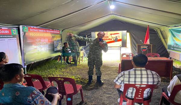 Satgas TMMD ke-130 Kodim 0206/Dairi Tanamkan Semangat Bela Negara kepada Masyarakat Pakpak Bharat