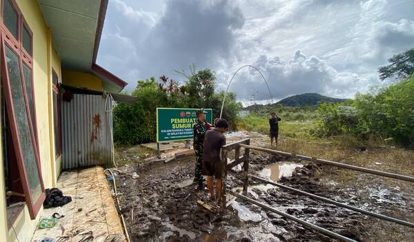 Tinggal Pemasangan Mesin dan Tangki, Sumur Bor TMMD Kuta Dame Segera Rampung