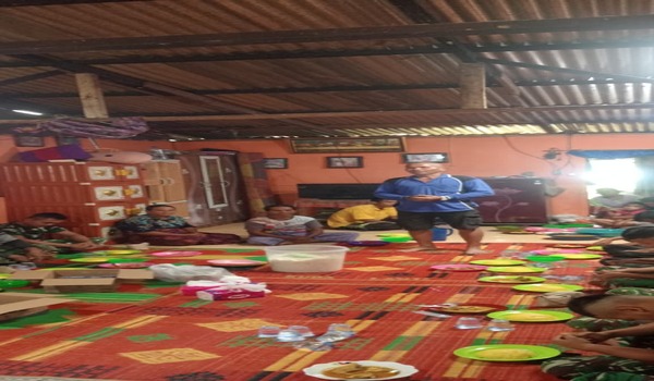 Nasi Pelleng Jadi Simbol Syukur, Warga Sibongkaras Sambut Hangat Satgas TMMD ke-130 Kodim 0206/Dairi