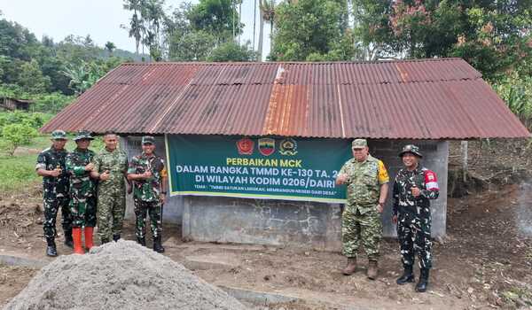 Brigjen TNI Franky Jan Hardy Watuseke Tinjau 5 MCK Program TMMD ke-130 Kodim 0206/Dairi di Pakpak Bharat