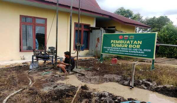 Progres Sumur Bor TMMD ke-130 Kodim 0206/Dairi Capai 50 Persen, TNI Terus Berjuang Hadirkan Air Bersih bagi Warga